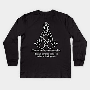 Our Lady of Aparecida (Nossa Senhora da Conceição Aparecida) 7W Kids Long Sleeve T-Shirt